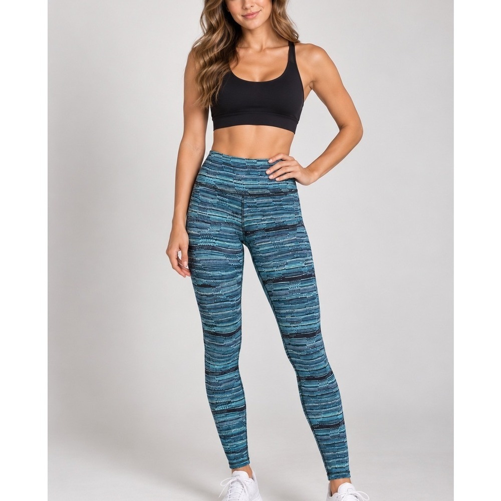 Lululemon Wunder Under Hi-Rise 31 Space Dye Camo Alberta Lake Fresh Teal Size 4
